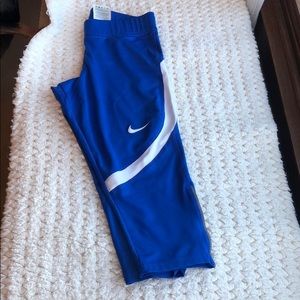 Nike Dri-Fit Royal Blue Capris -XS